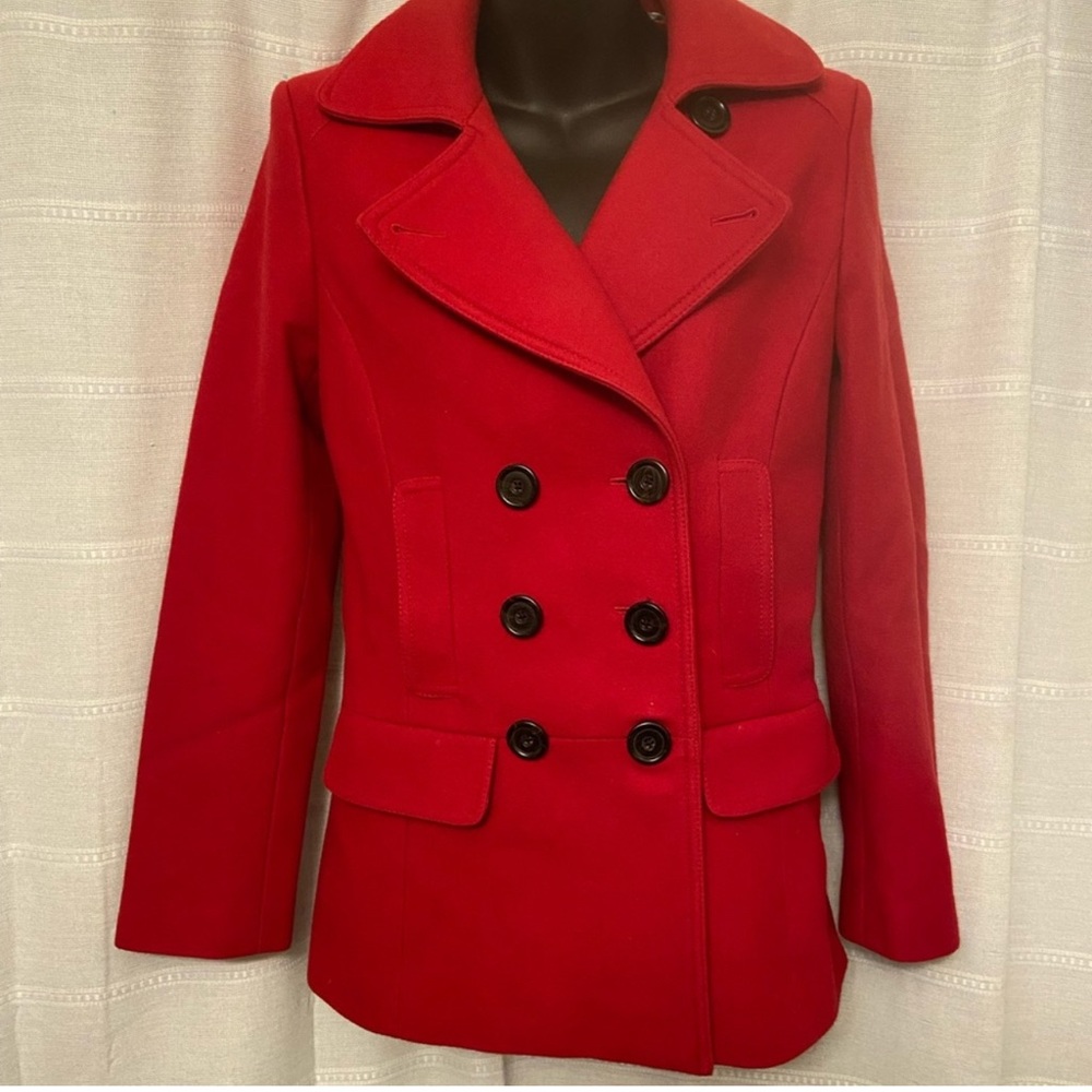 Banana Republic red peacoat